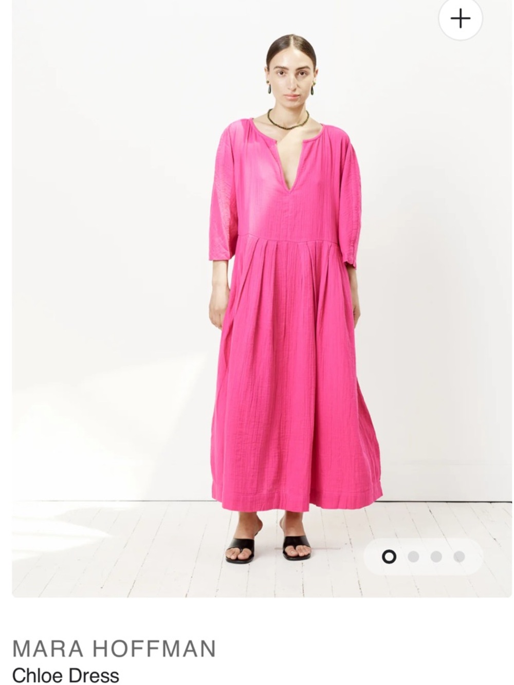 Mara Hoffman Chloe Maxi Dress in Hot Pink